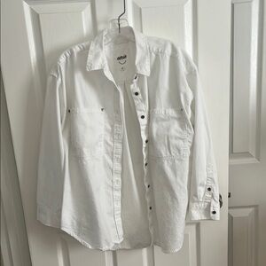 Aerie White Button-Up Shirt
